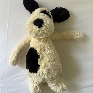 Jellycat 12” Bashful Puppy White Cream Black. Pet & smoke free home